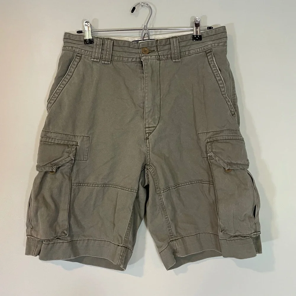 Polo Ralph Lauren Mens Khaki Green Classic‎ Polo Chino Cargo Shorts 32 Utility